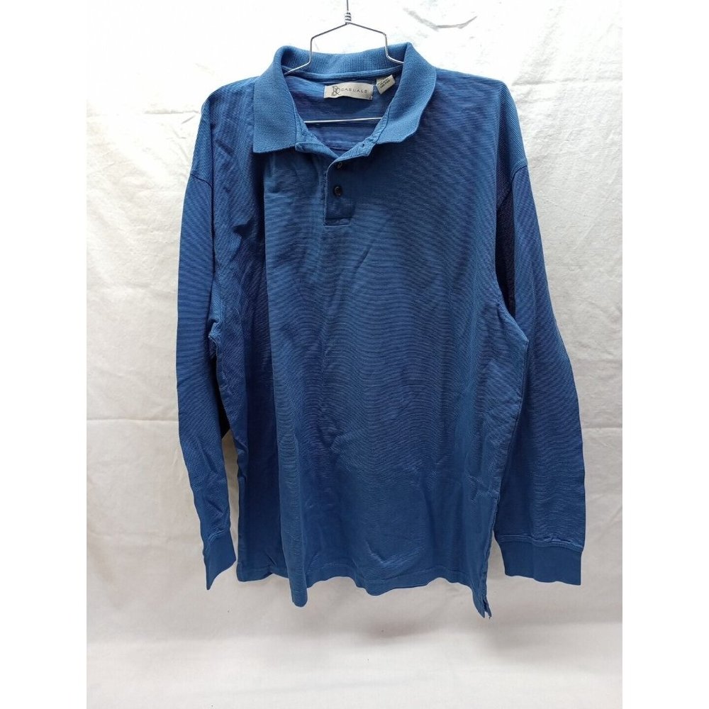 R&R Casual Button Soft Polo Long Sleeve Shirt Mens X